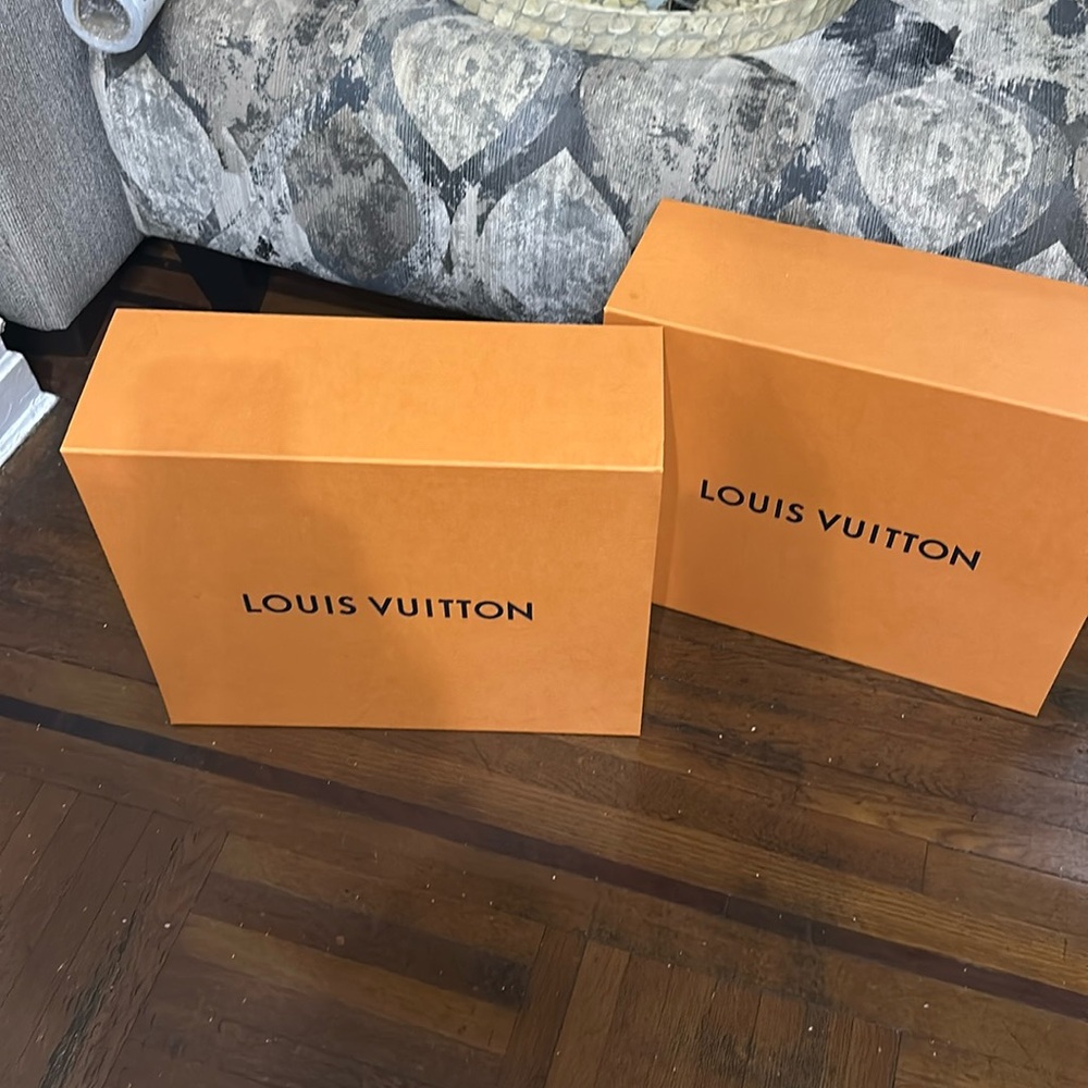 Two authentic Large Louis Vuitton Gift Boxes